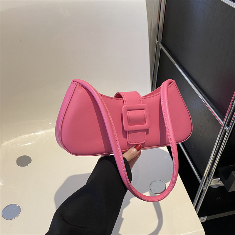 Minimalist Womens Hobo Bag Soft Faux Leather Underarm Shoulder Purse