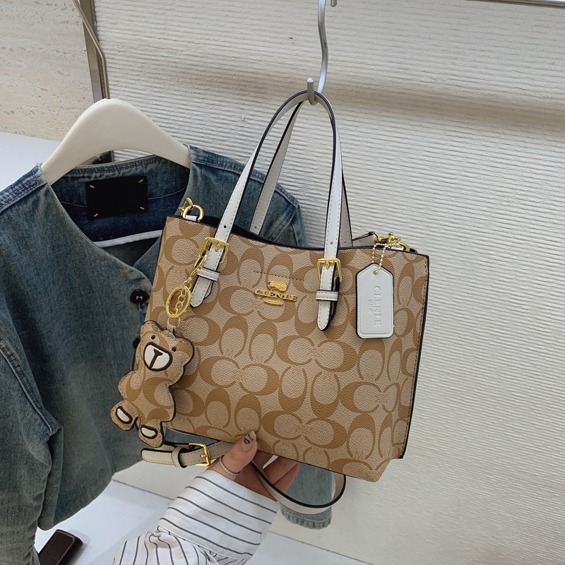 Paris Chic Women Crossbody Bag Vintage PU Leather Letter Print Shoulder Bag