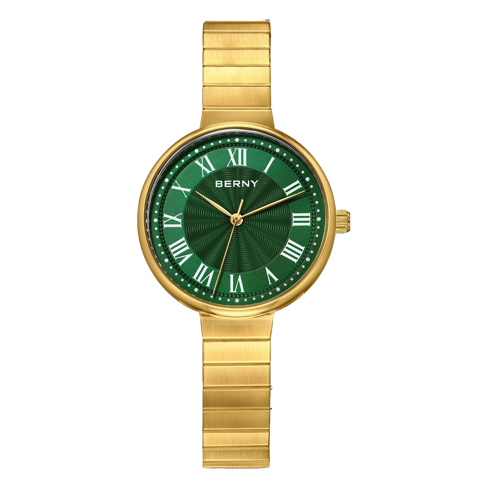 Elegant Womens Gold Quartz Watch Waterproof Stainless Steel Ladies Wristwatch