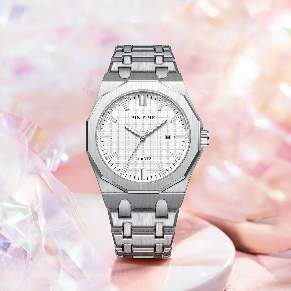 Matching Couple Quartz Watches His and Hers Wristwatch Gift Set