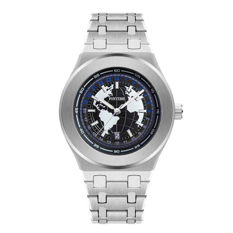 Luxury Multifunctional Quartz Watch for Men Stainless Steel Luminous Water Resistant Business Watch