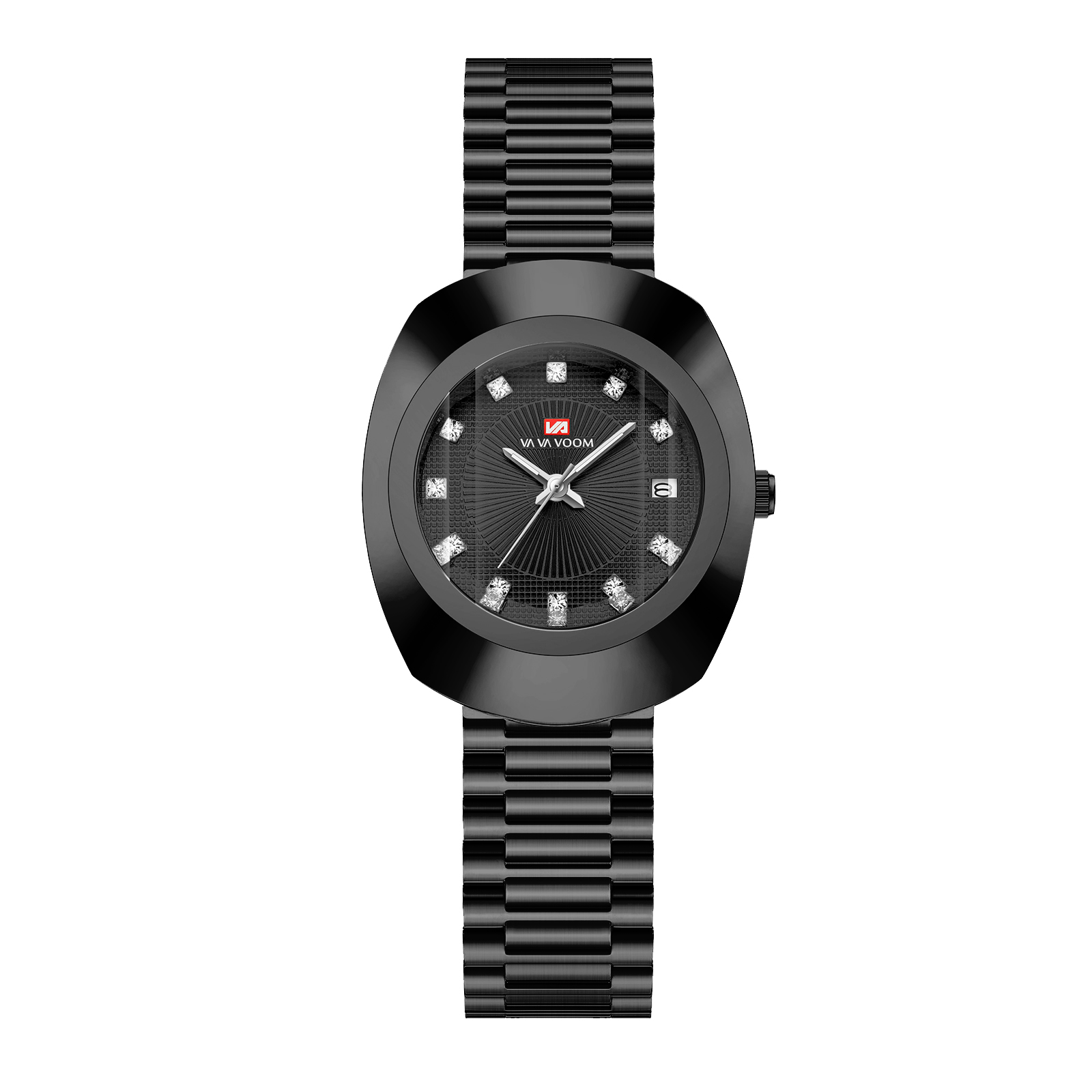 Elegant Womens Stainless Steel Quartz Watch Waterproof Date Wristwatch