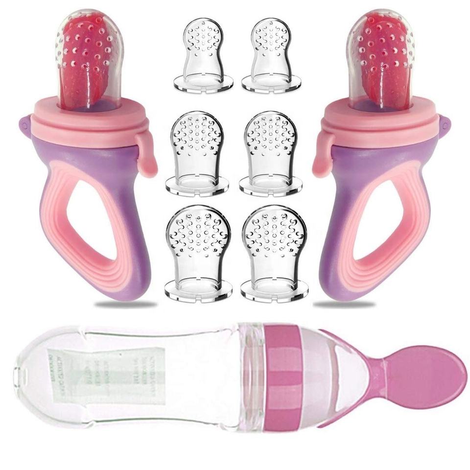 Silicone Baby Food Feeder with Spoon and Dropper