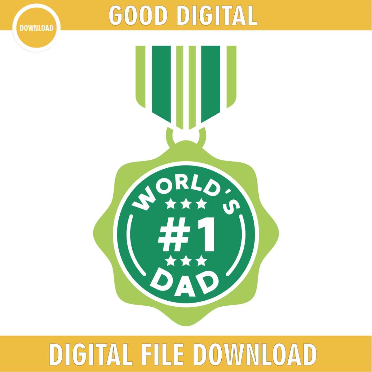 Worlds First Dad Funny Medal SVG | Inspire Uplift