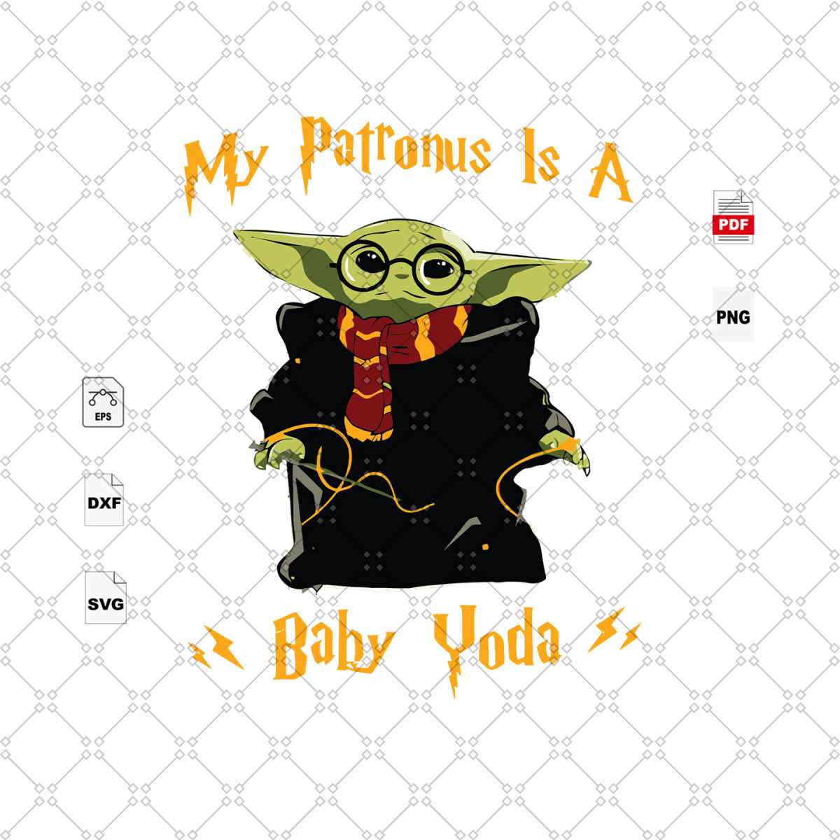 My Patronus Is A Baby Yoda, Baby Yoda Svg, Harry Potter Svg
