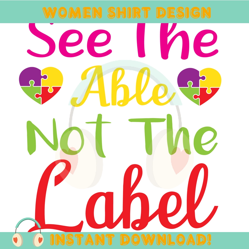 See The Able Not The Label Autism Love Puzzle SVG | Inspire Uplift