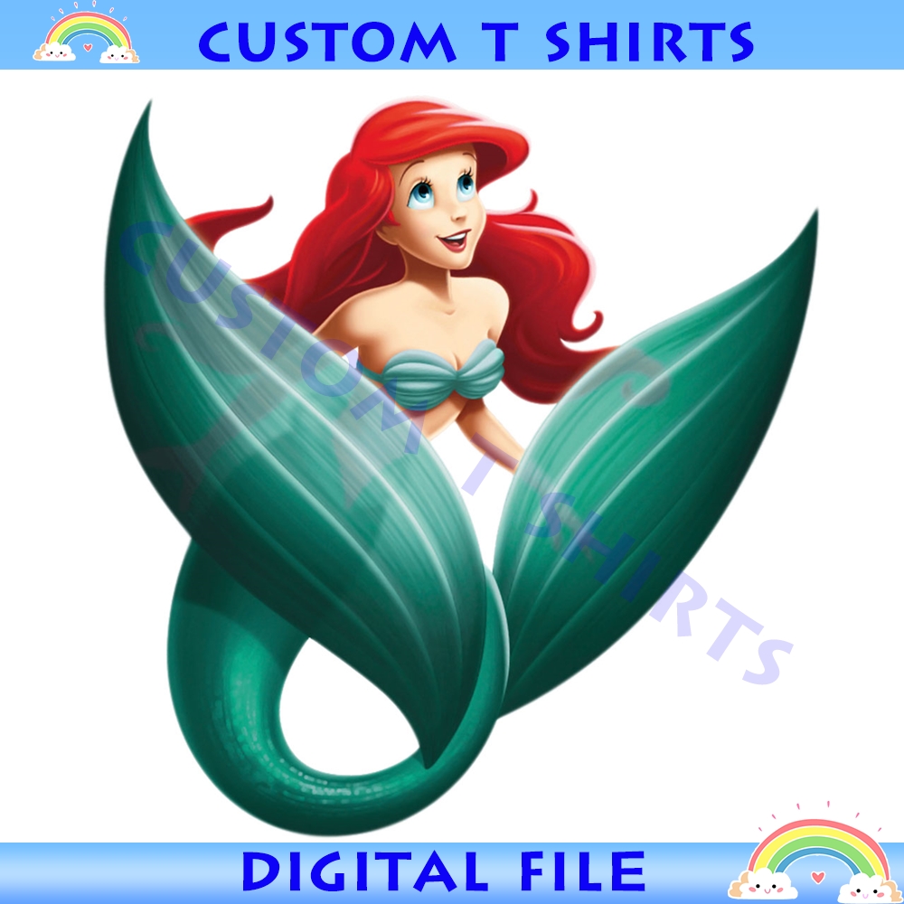 Big Green Fish Tail Little Mermaid Ariel Princess PNG | Inspire Uplift