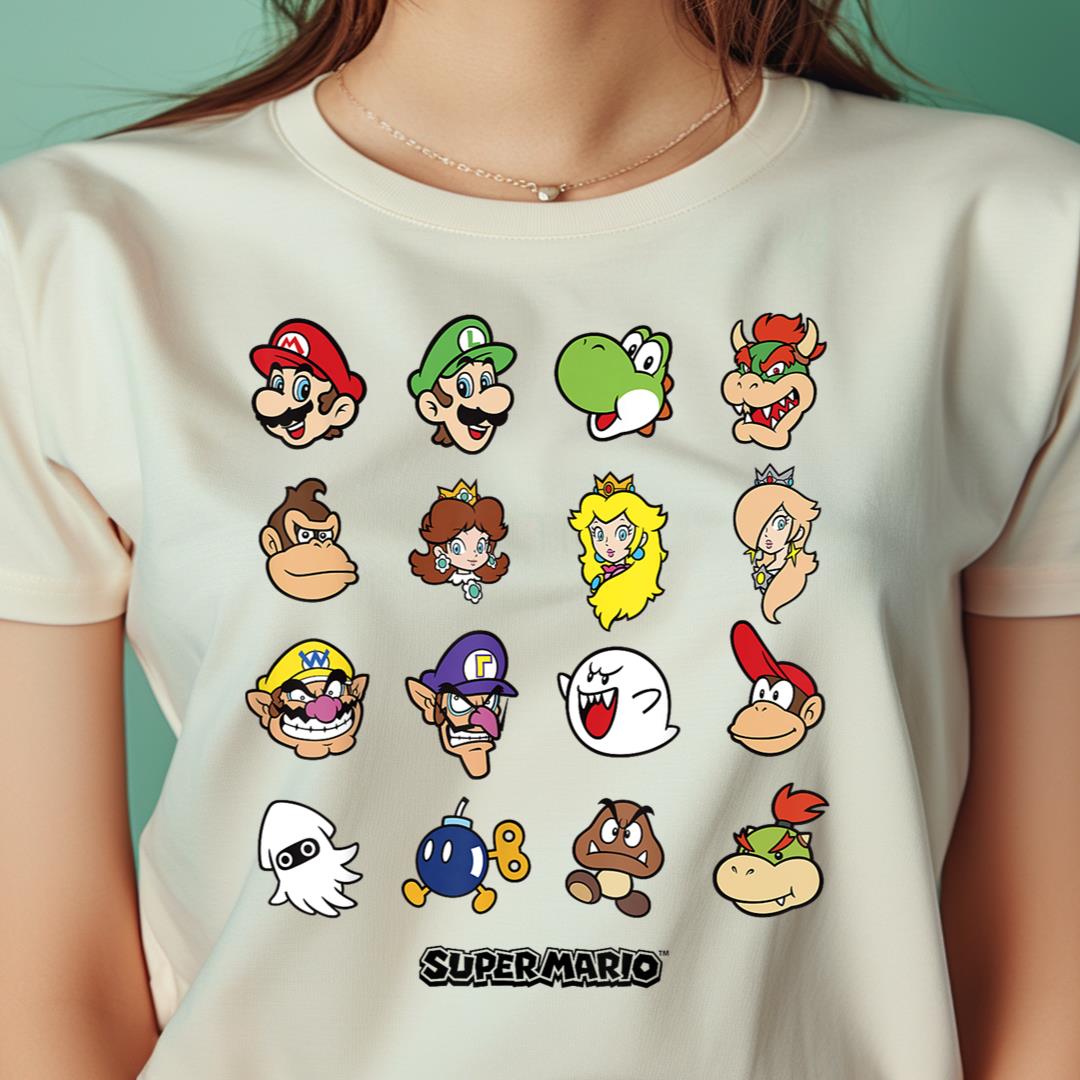 Nintendo Super Mario Character Faces Grid PNG, Super Mario P | Inspire ...