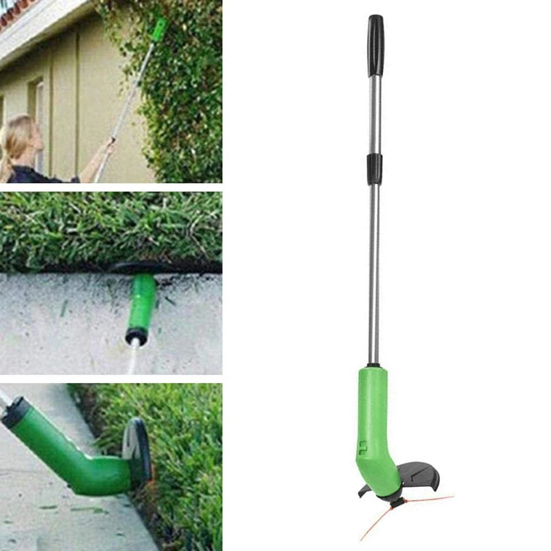 Cordless Grass Trimmer Electric Garden Mower Portable Mini Lawn Mower for Fast Weed & Grass Cutting