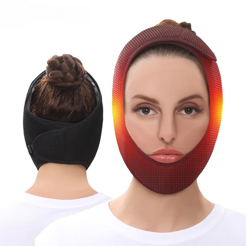 TMJ Relief Face Heating Wrap With Vibration Massage USB Electric Jaw Heating Pad for Chin and Facial Comfort