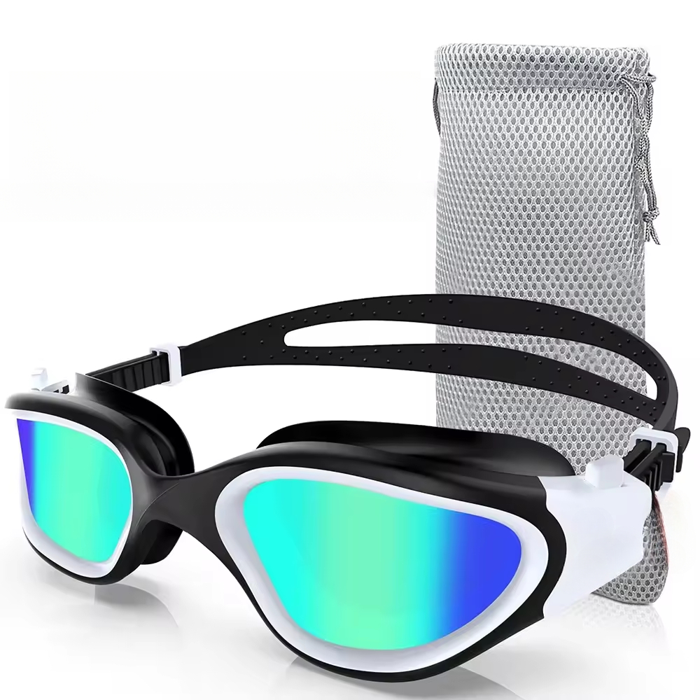Polarized Anti Fog Swim Goggles with UV Protection Leakproof Silicone Design
