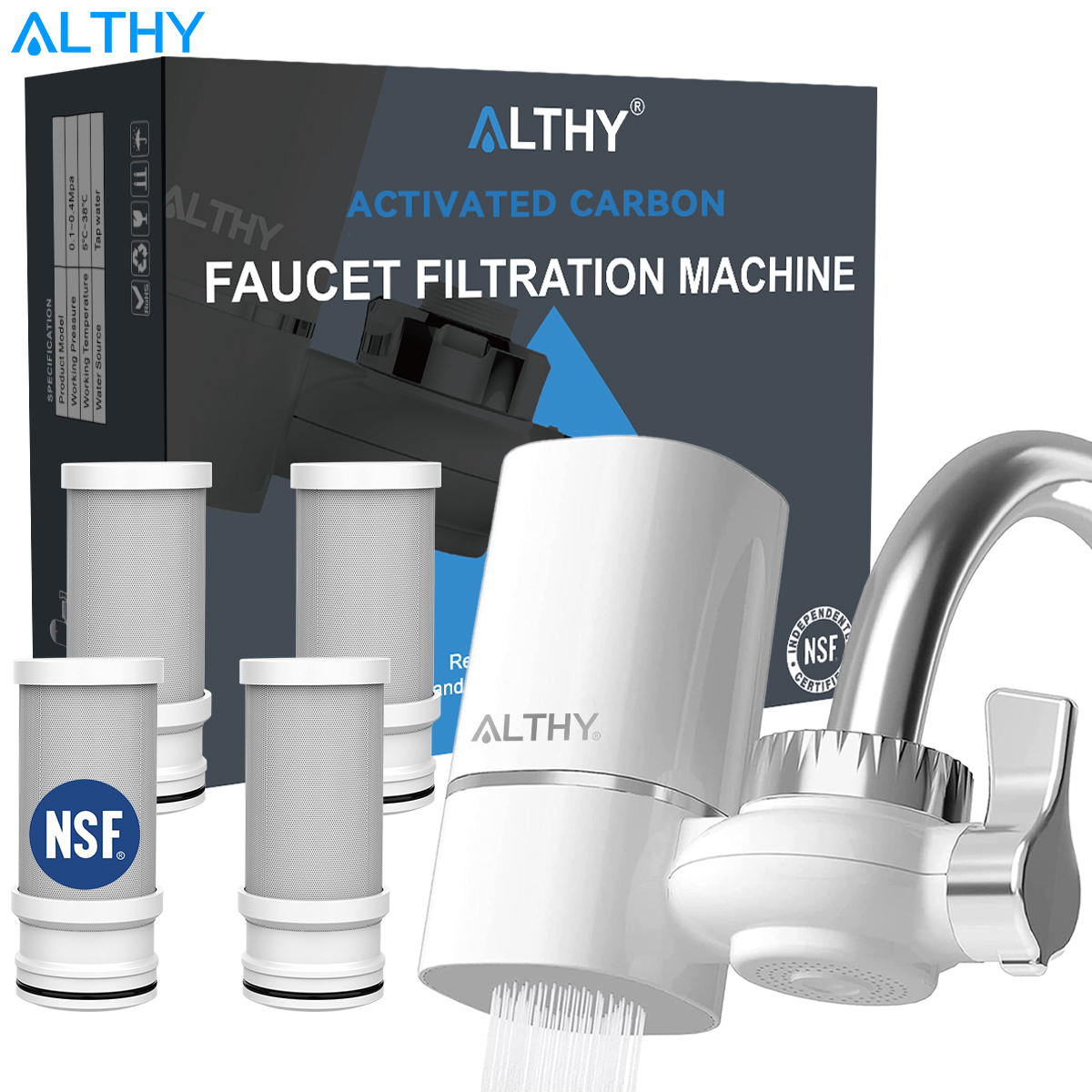 Faucet Water Filter System for Lead Chlorine and Taste Reduction