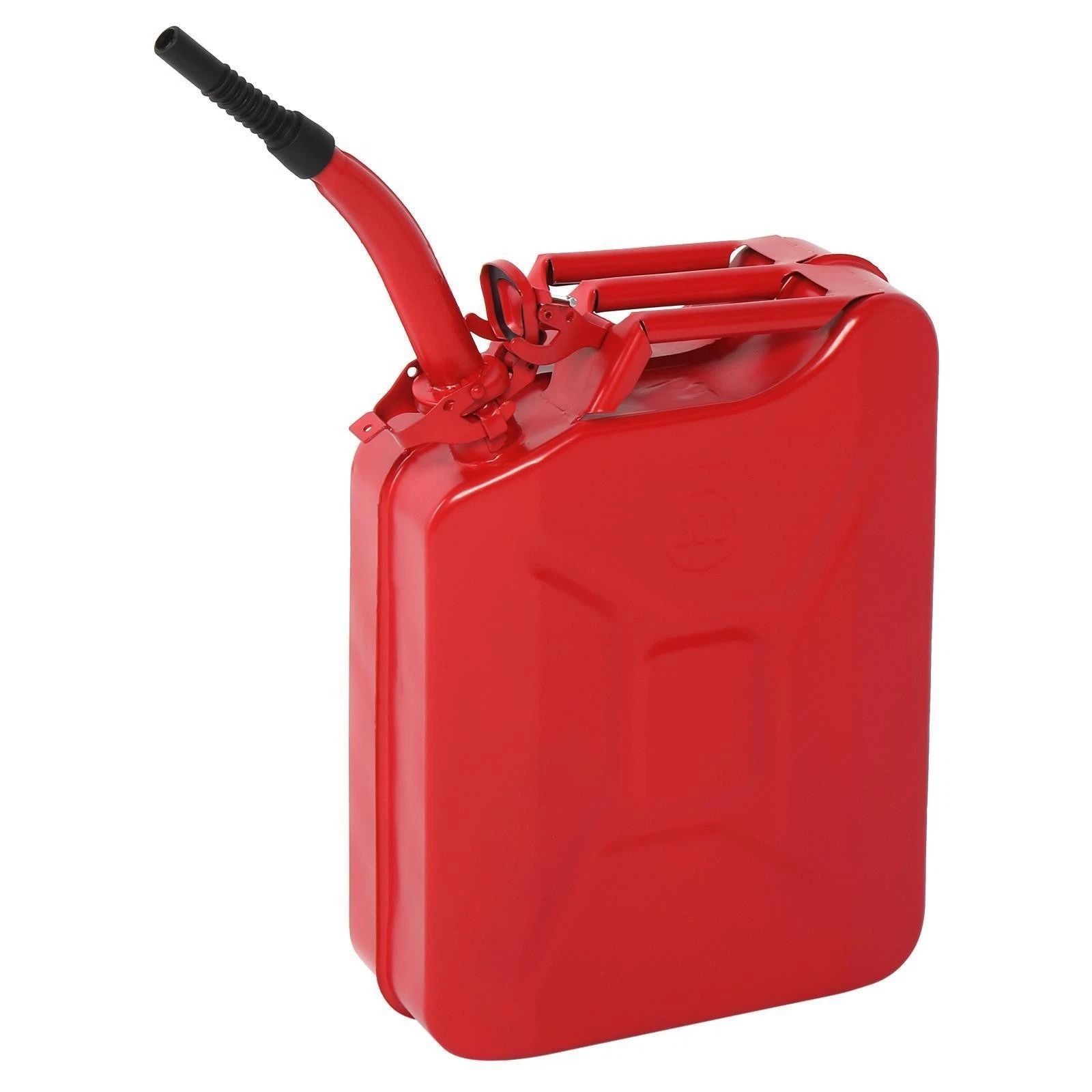 Gallon Steel Jerry Can with Spout Military-Grade Metal Fuel Storage Tank 20L