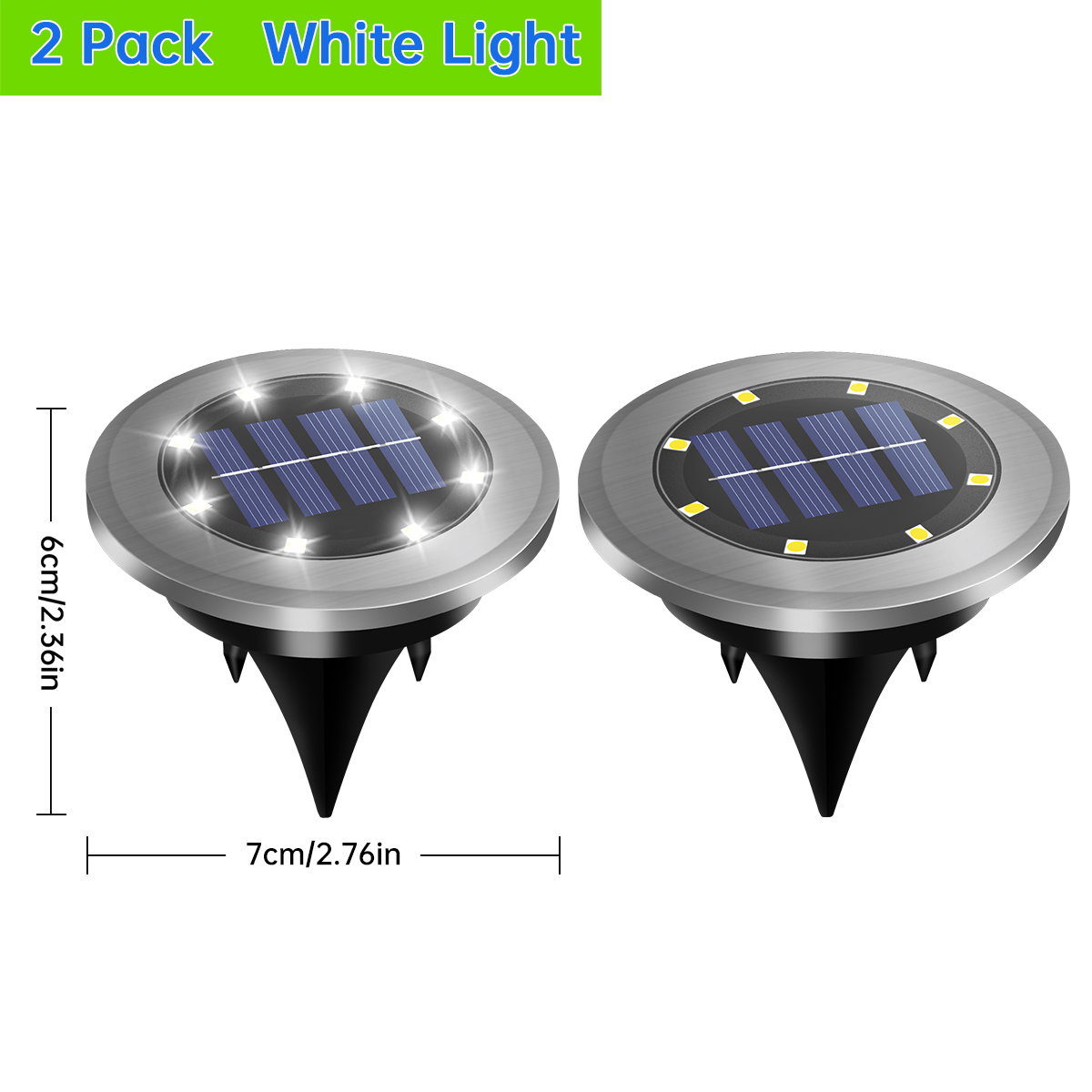 Solar LED Ground Lights for Outdoor Garden Patio Pathway Waterproof Lighting