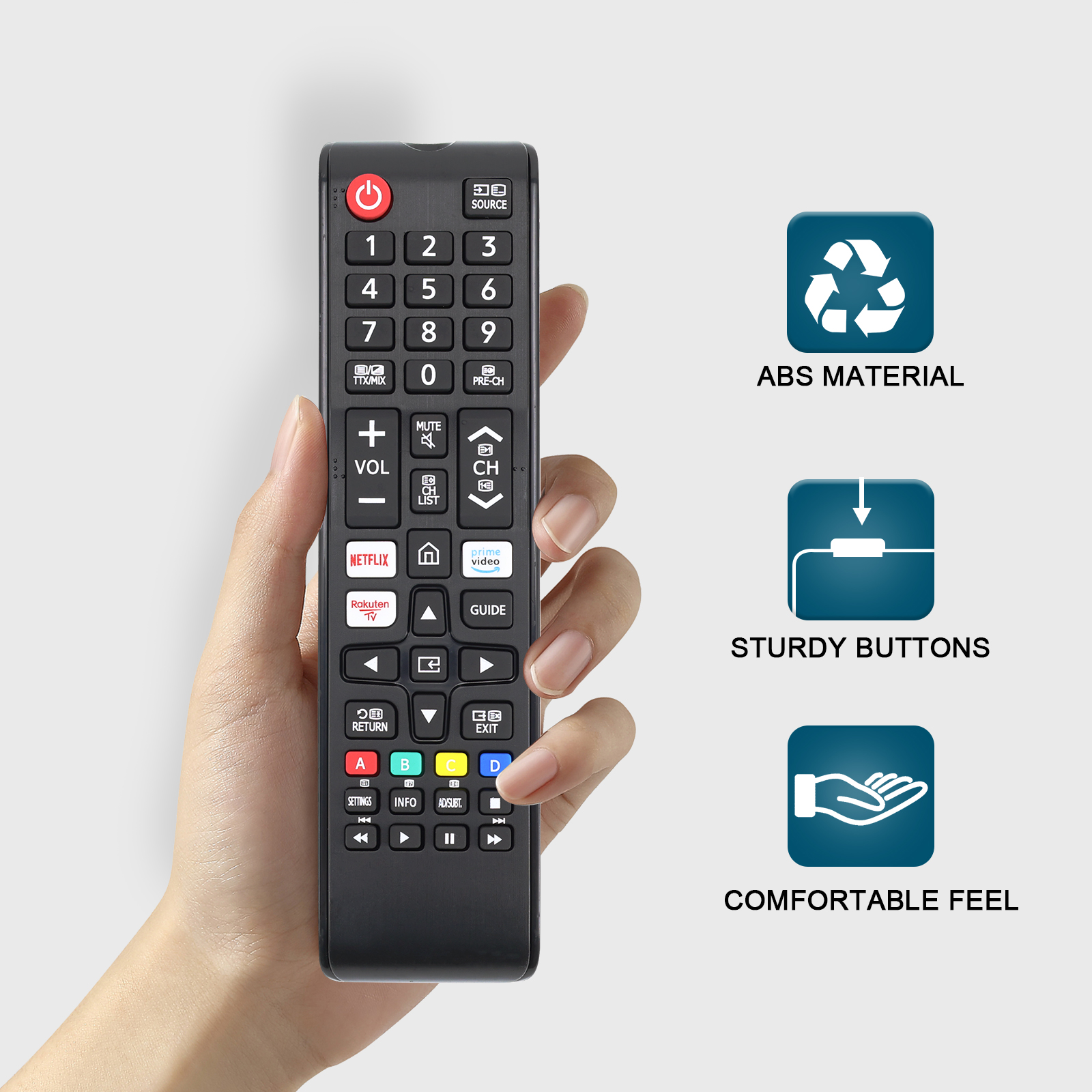 Universal Remote Control for Samsung Smart TV Replacement with Netflix Prime Hulu Buttons