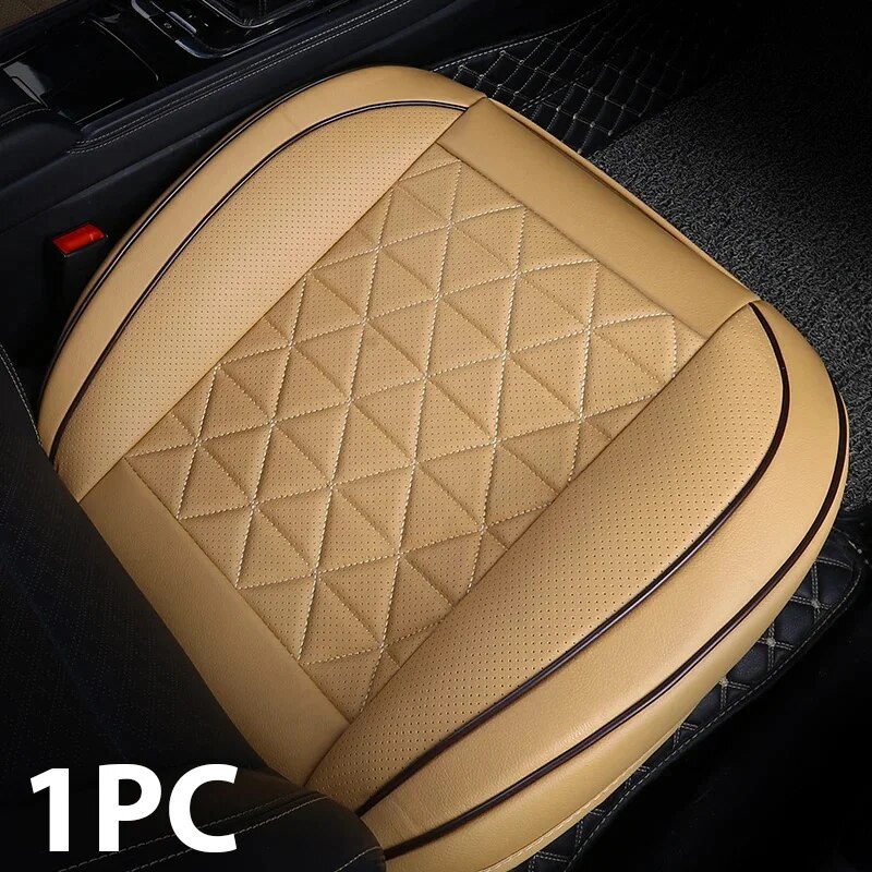 Premium PU Leather Car Seat Cushion Universal Car Seat Cover Front Seat Car Pad for Most Vehicles