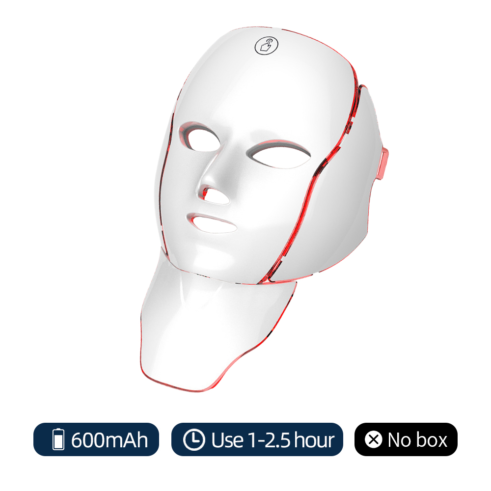 7 Color LED Light Therapy Mask Face and Neck Red Light Therapy Mask for Skin Rejuvenation Anti Aging