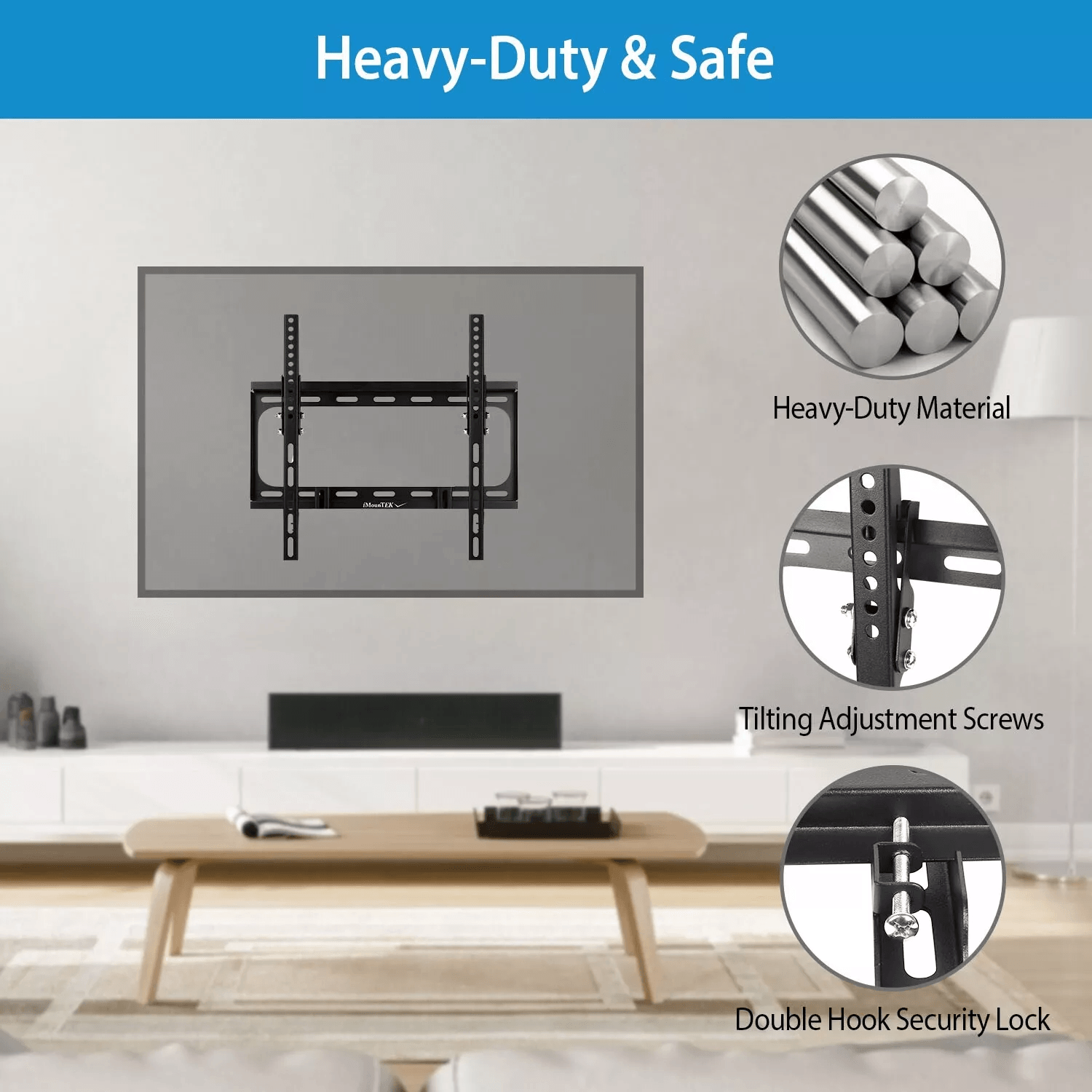 Flat TV Wall Mount Bracket 32"–55" Tilt & Swivel | Inspire Uplift