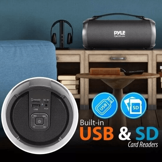 Wireless & Portable Bluetooth BoomBox Speaker System with FM Radio