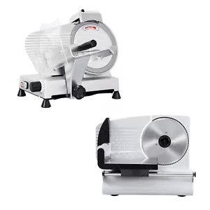 Professional Electric Meat Slicer, Stainless Steel Blade Deli Food Slicer for Home Kitchen, Adjustable Thickness