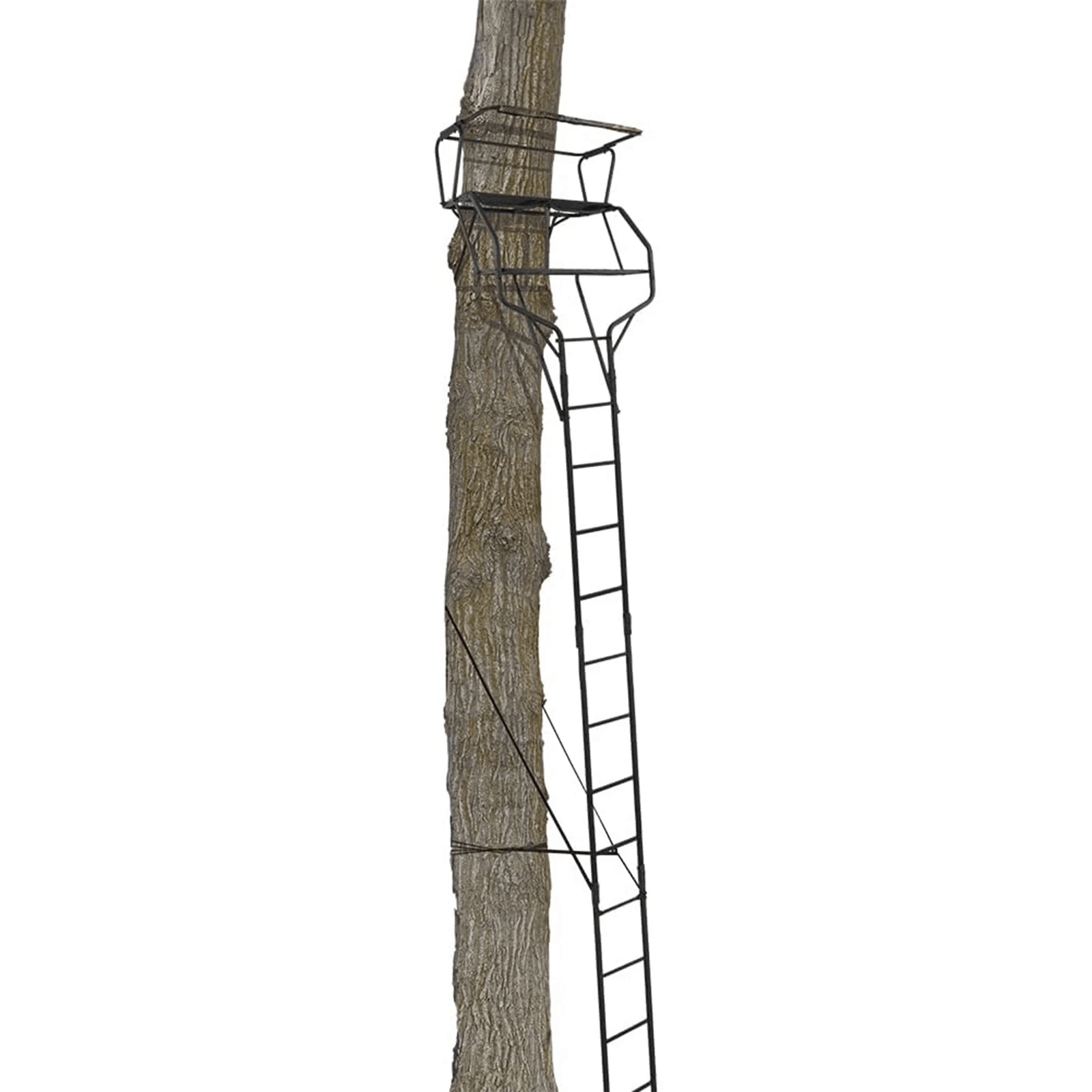 Big Game Guardian XLT Foot Deer Hunting Ladder Climbing Tree Stand, Elevated Stand with Flex-Tek Seat & Safety Harness
