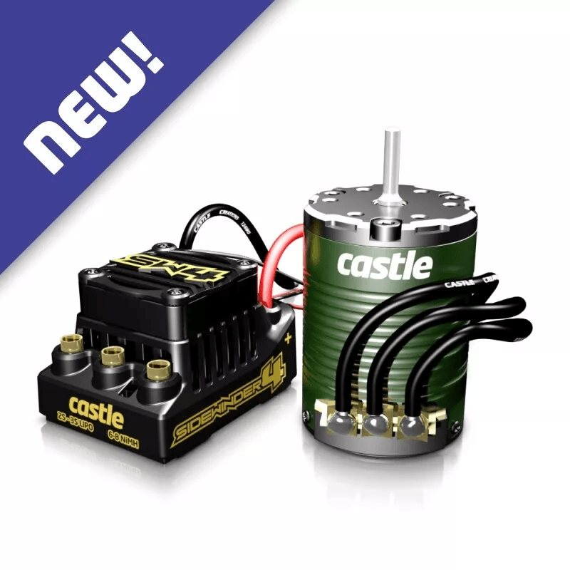 Castle Creations SW4 Waterproof Sensorless ESC Combo w/ 1406-5700Kv Motor - 1/10 RC Brushless