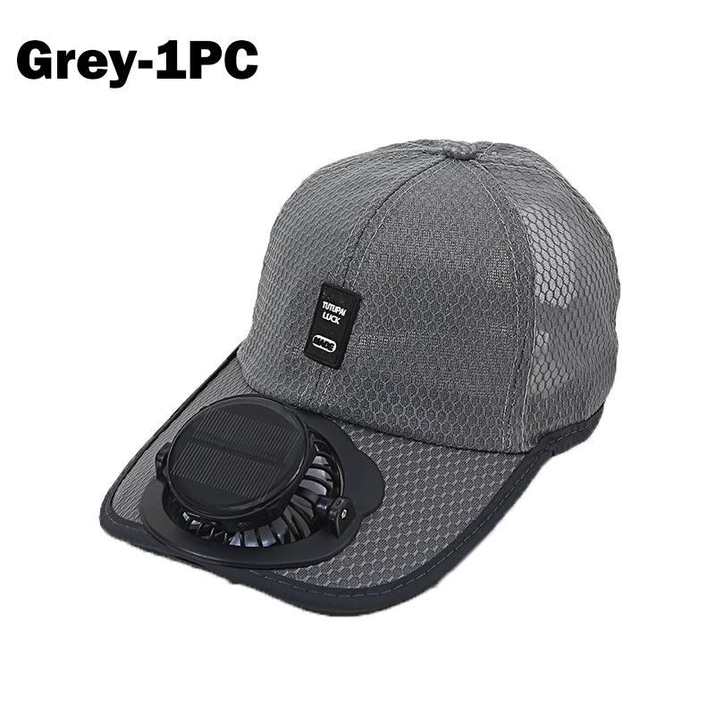 Solar Fan Hat USB Rechargeable Cooling Baseball Cap with UV Protection for Hiking, Fishing & Outdoor Sports