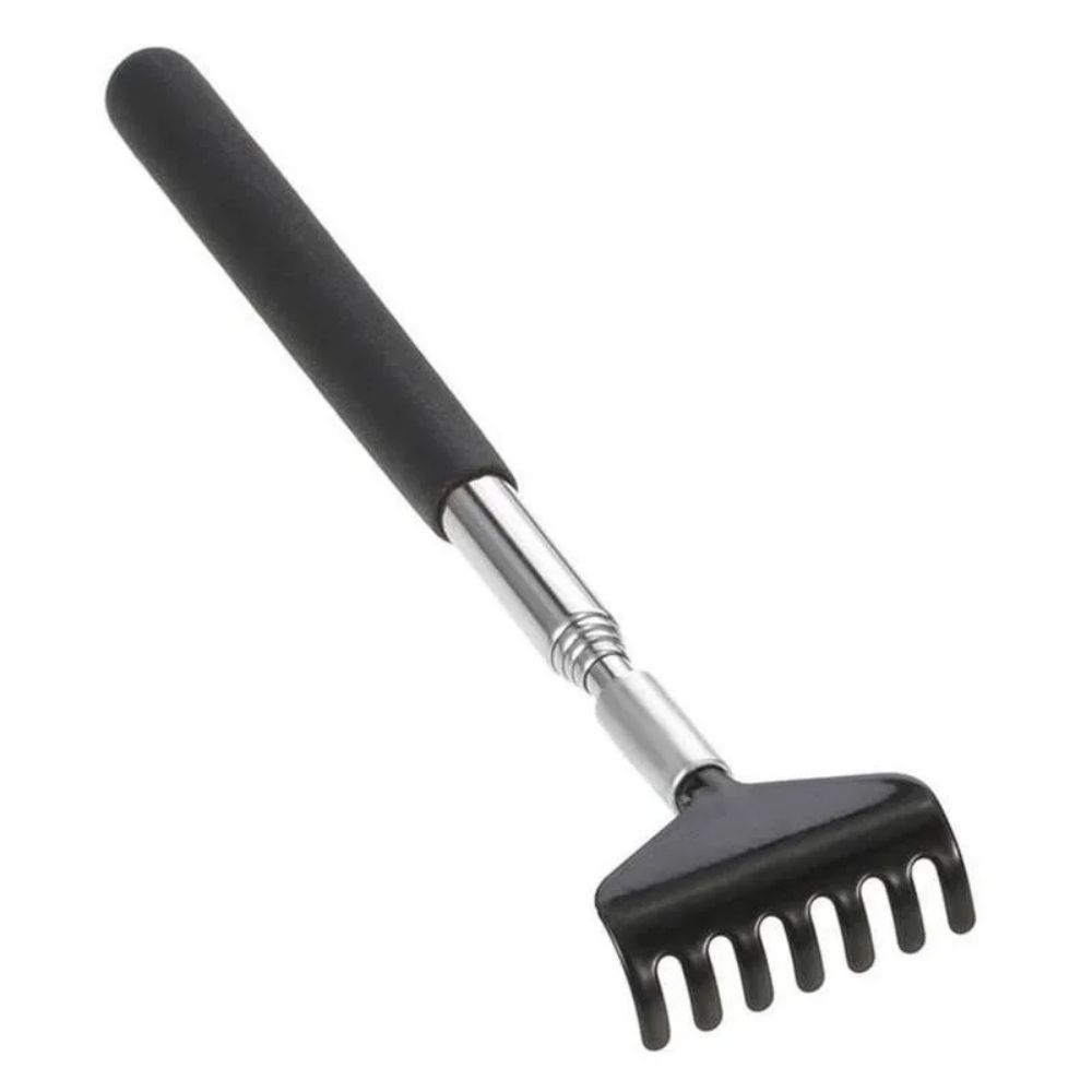 Extendable Stainless Steel Back Scratcher with Carrying Bag Portable Telescopic Itch Relief Massager