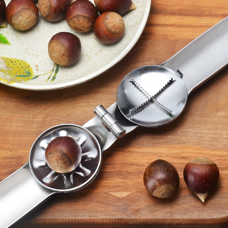 CrackMaster Stainless Steel Chestnut & Walnut Opener