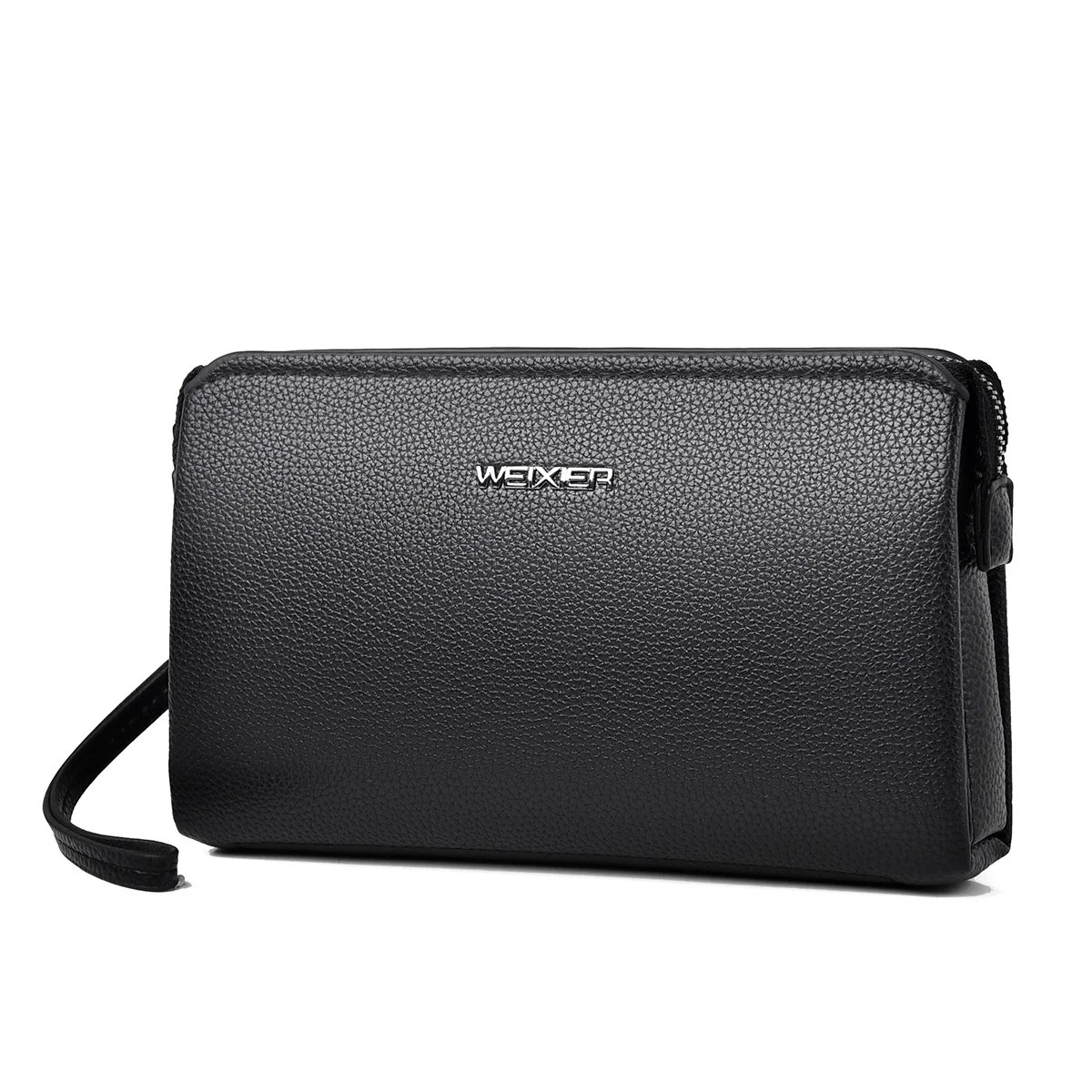 Men's Clutch Wallet with Password Lock Large Capacity PU Leather Wristlet