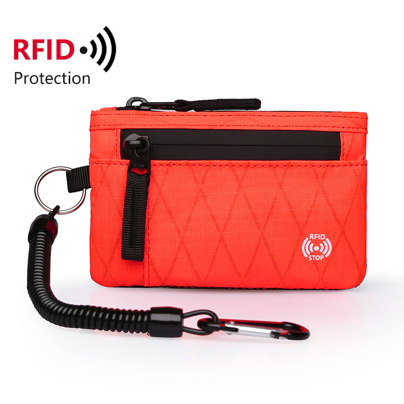 Retro RFID Wallet Mini Wallet with Zipper Card Holder & Coin Purse