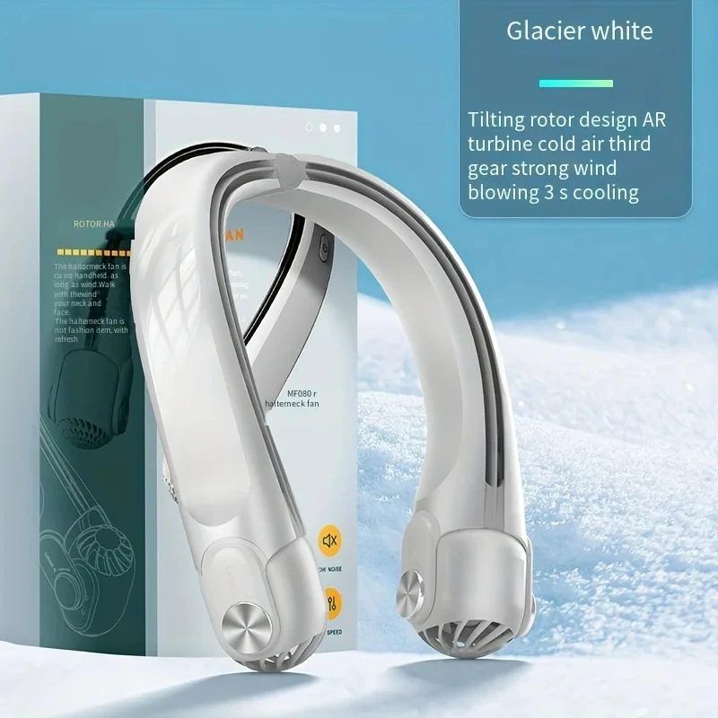Portable Hanging Neck Fan Bladeless Personal Cooling Fan for Outdoor Summer Use