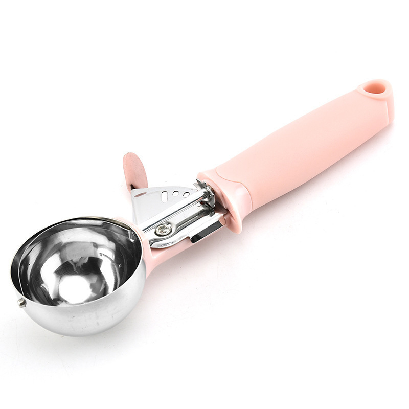 Stainless Steel Ice Cream Scoop with Easy Trigger for Ice Cream, Cookies & Fruit