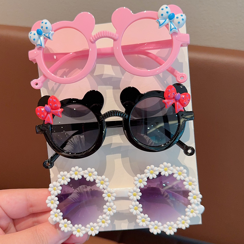 Cute Kids Fashion Glasses with Bear Frame & Bowknot for Boys and Girls