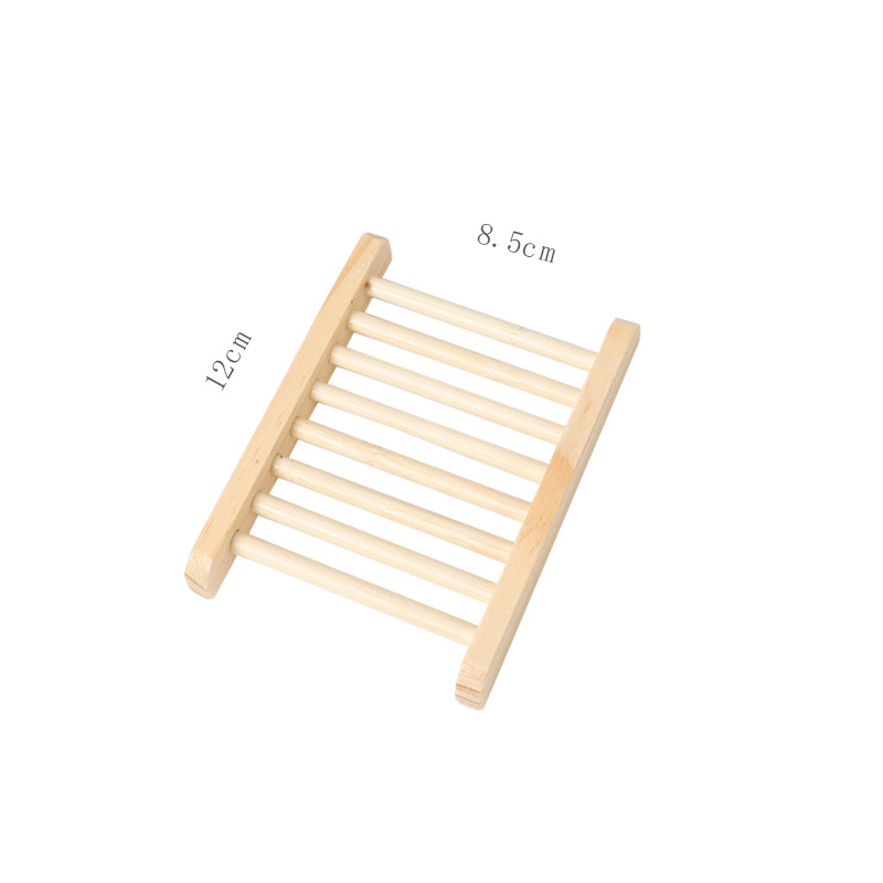 Natural Bamboo Soap Holder Self Draining Wooden Soap Dish for Bathroom & Kitchen