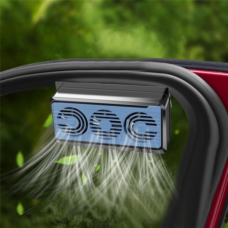 Solar Car Exhaust Fan Window Ventilation Cooler for Heat Reduction & Fresh Air