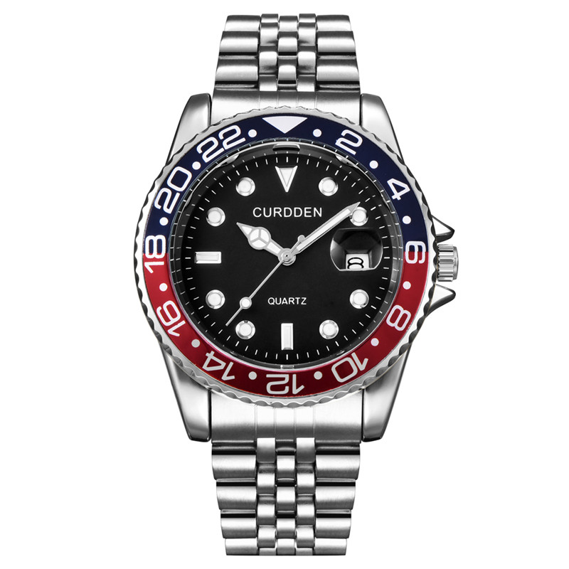 Womens Stainless Steel Watch with Green Dial & Date Quartz Wristwatch