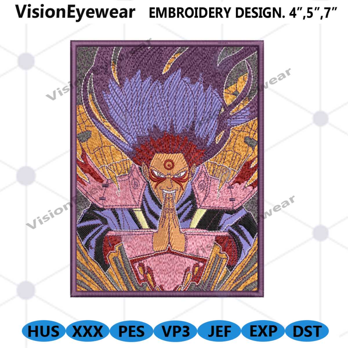 Hashirama Naruto Embroidery Design Anime | Inspire Uplift