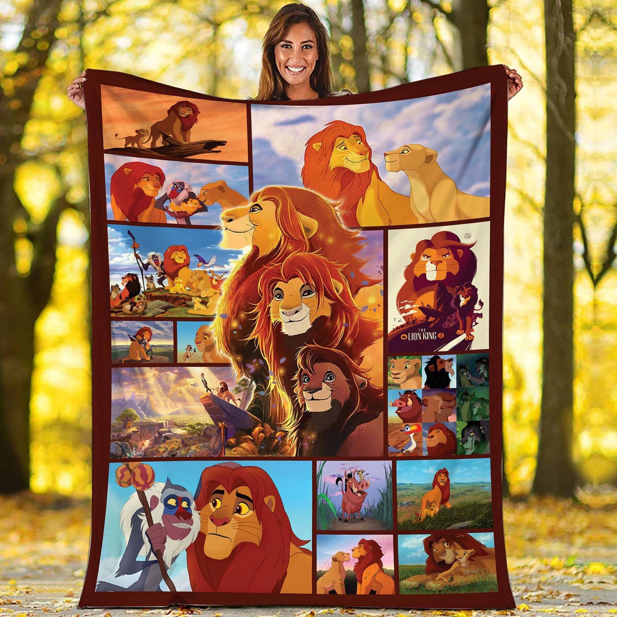 Lion King Fleece Blanket Lion King Simba Mufasa Nala Timon Inspire Uplift