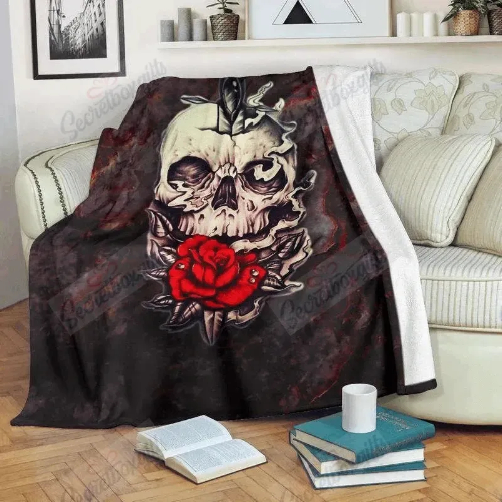 Skull Love Rose WJ0702029CL Quilt main image 1