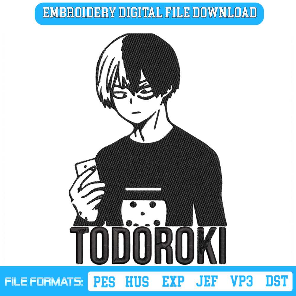 Todoroki Shouto Embroidery Designs File, My Hero Academia | Inspire Uplift