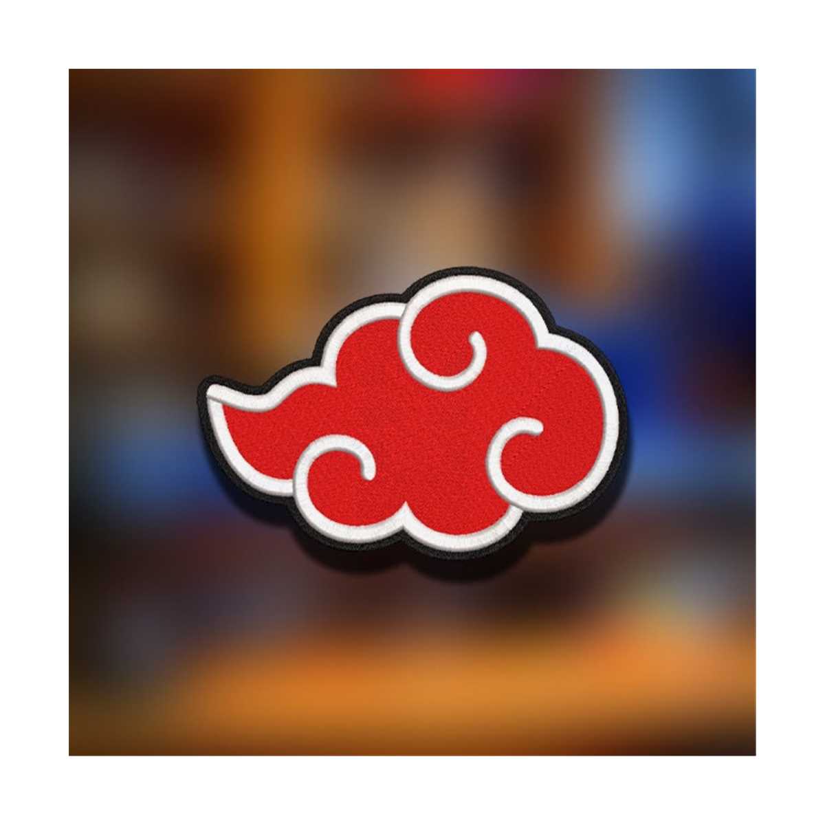 Naruto Akatsuki Red Cloud Embroidered Iron-On Patch – 3" X 2" Anime Craft