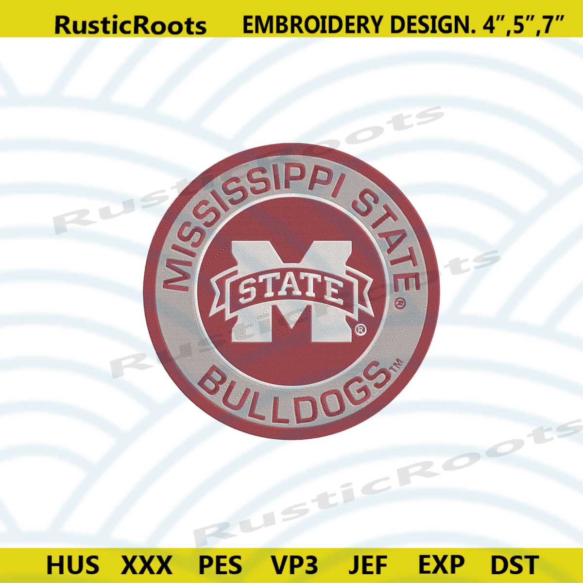 Mississippi State Bulldogs Logo Embroidery Design, Mississip | Inspire ...