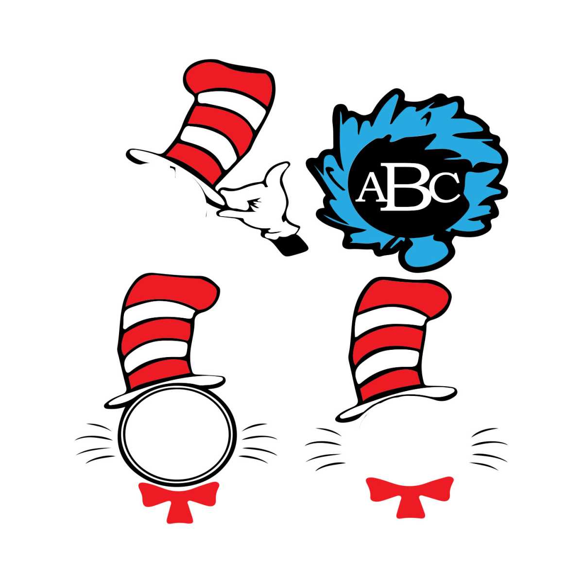 Cat In The Hat Svg Bundle, Dr Seuss Svg, Cat In The Hat Svg, | Inspire ...