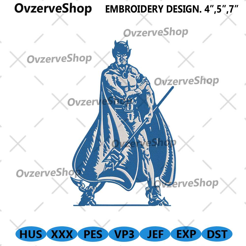 Duke Blue Devils Iconic Logo Embroidery Files, NCAA Embroide | Inspire ...