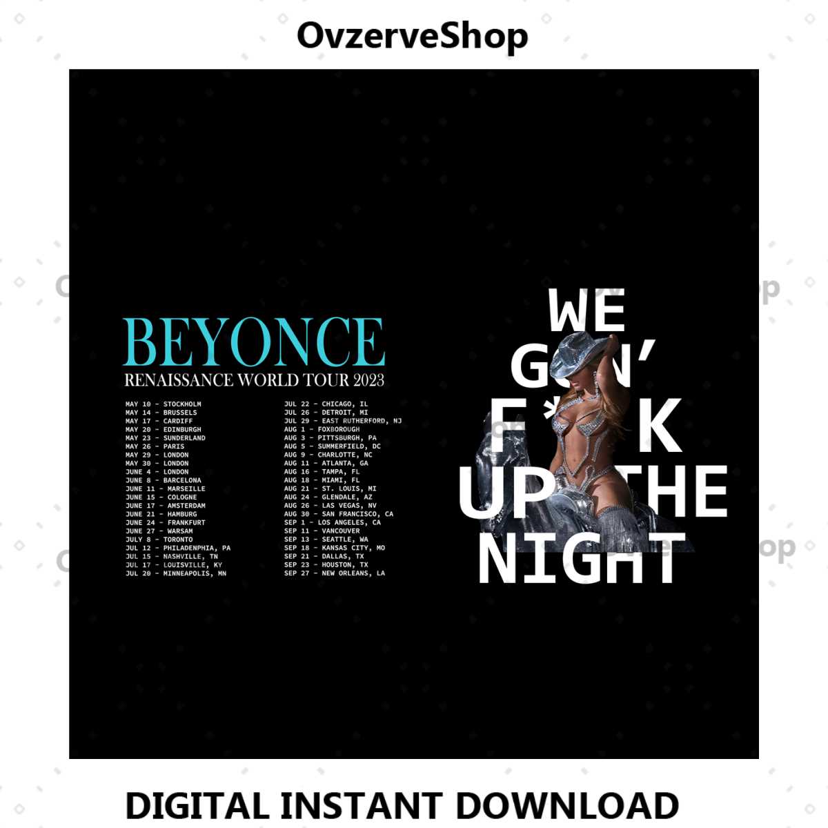 Beyonce Renaissance World Tour 2023 File PNG, Renaissance To | Inspire ...