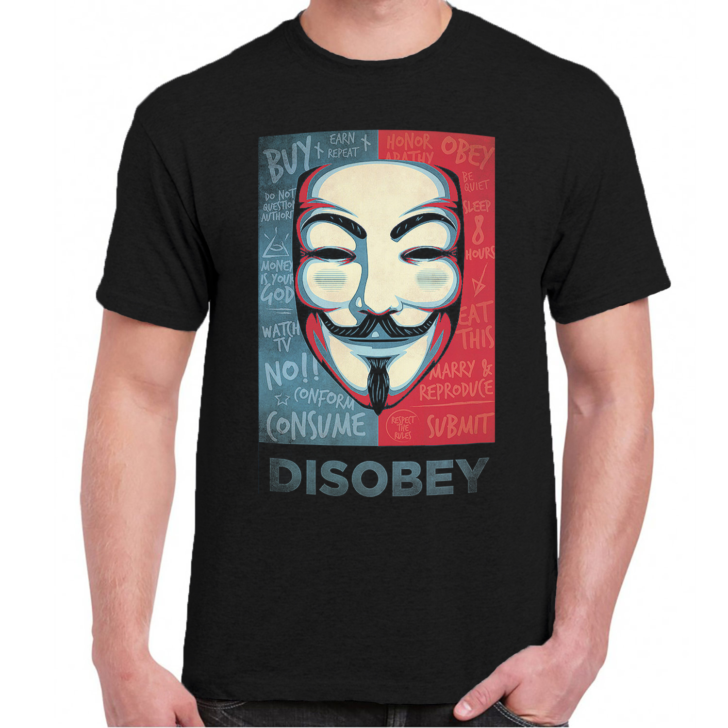 V for Vendetta Freedom Forever Longsleeve T Shirt Long Sleev