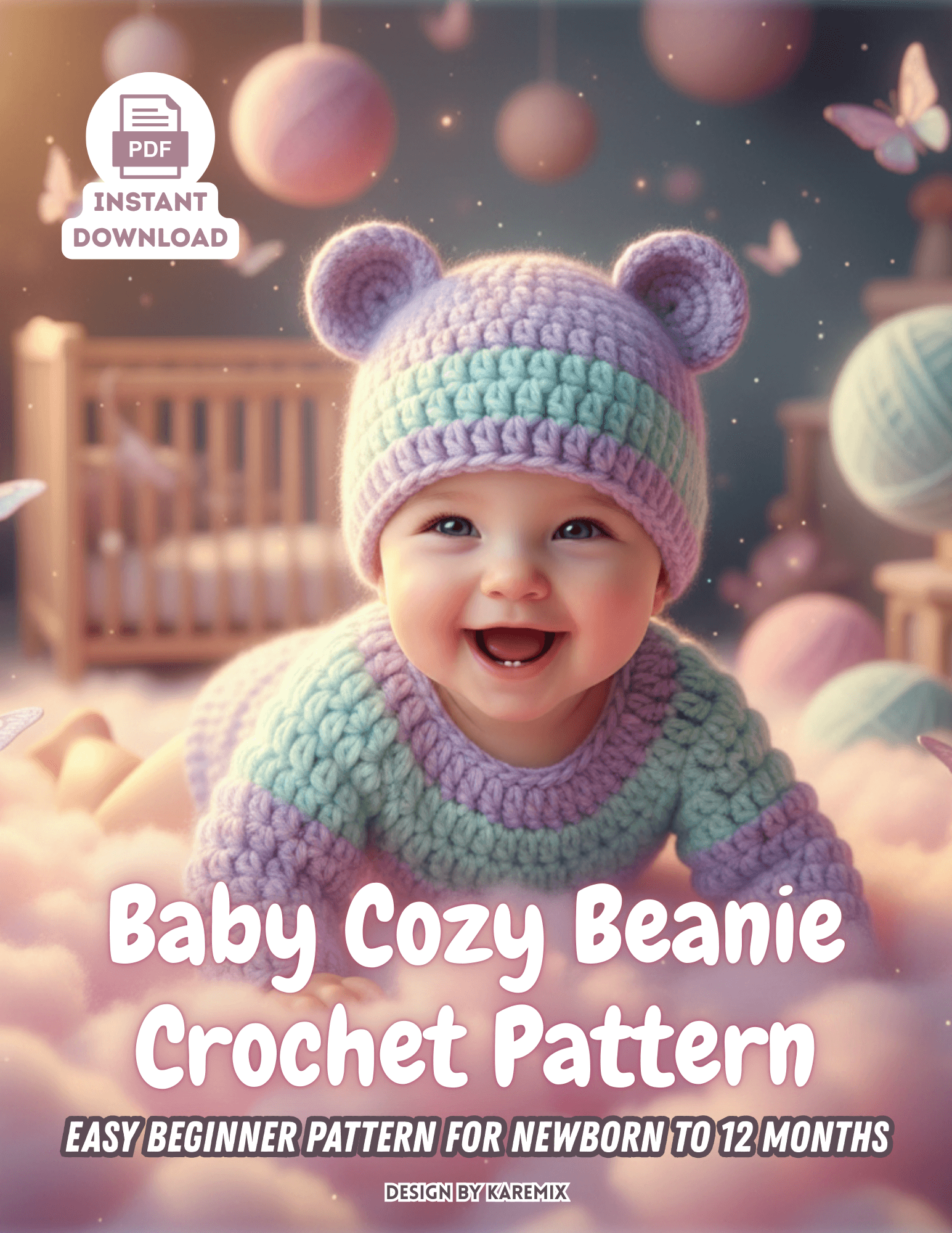 CROCHET PATTERN | Baby hat Beanie Pattern Beginner Friendly | Inspire