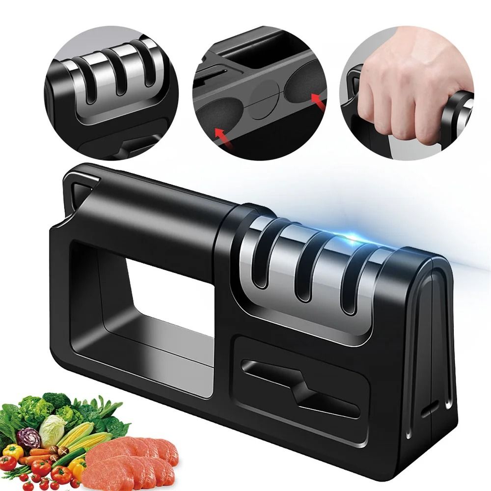 4-in-1 Stainless Steel Knife Sharpener – Adjustable & Durable