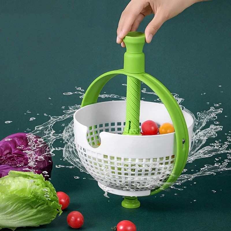 2-in-1 Salad Spinner and Vegetable Washer – Large Capacity Lettuce Dryer for Effortless Salad Preparation
